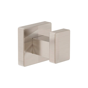 Metallic square-shaped object on a white background