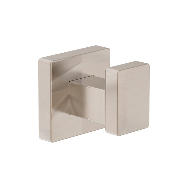 Metallic square-shaped object on a white background