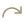 A gray curved arrow pointing right and downward on a light background.