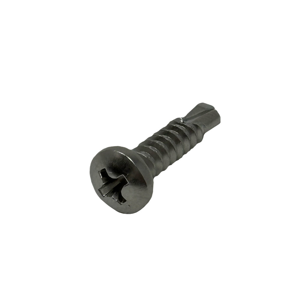 A single silver Phillips head screw from the Airstream Ceiling Air Vent Screw Bundle, featuring a flat, slotted top and threaded body, placed on a plain white background—ideal for securing panels or other Airstream parts.