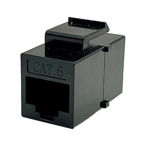 Black Cat SmartPlug Single Jack Ethernet Connector keystone jack for a wired connection, labeled on the front port.