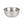 Stainless steel bowl on a white background