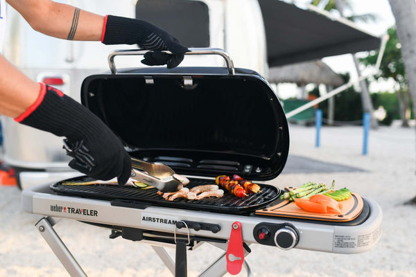 The Airstream Weber Traveler® Portable Gas Grill Bundle